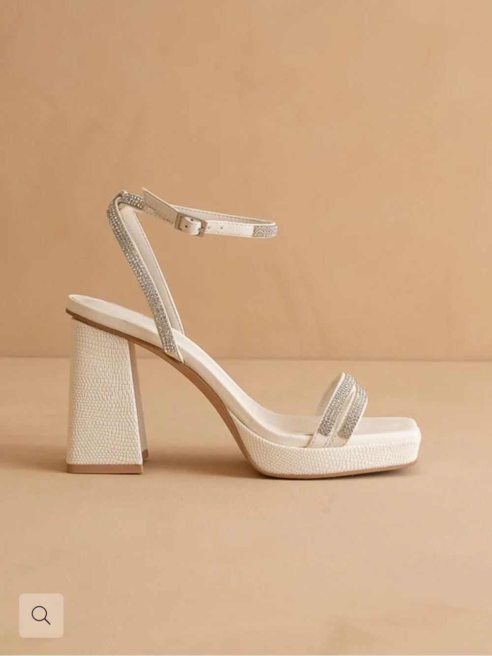Oasis Society The Suvs - Women's Ivory Rhinestone Ankle-Strap Platform Sandals